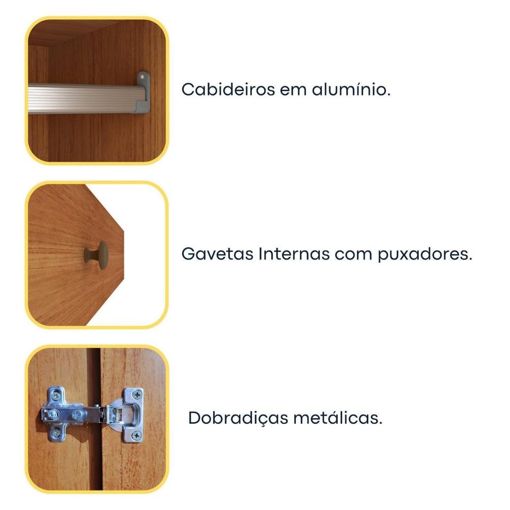 Guarda-roupa Casal 6 Portas Portugal Espresso Móveis Cinamomo