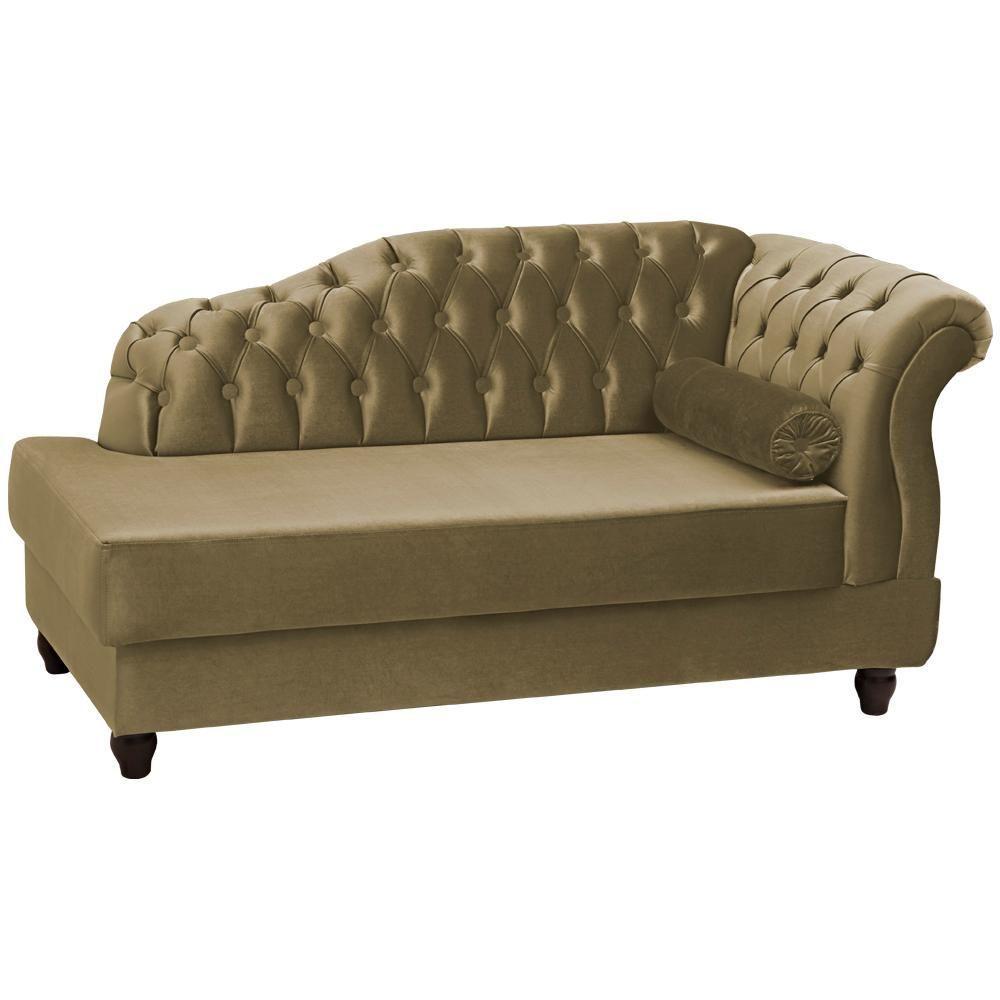 Miniatura Recamier Diva Chaise Capitone 160 Cm Pes Mdf Gane Sl 945 Veludo Peer Sl 945