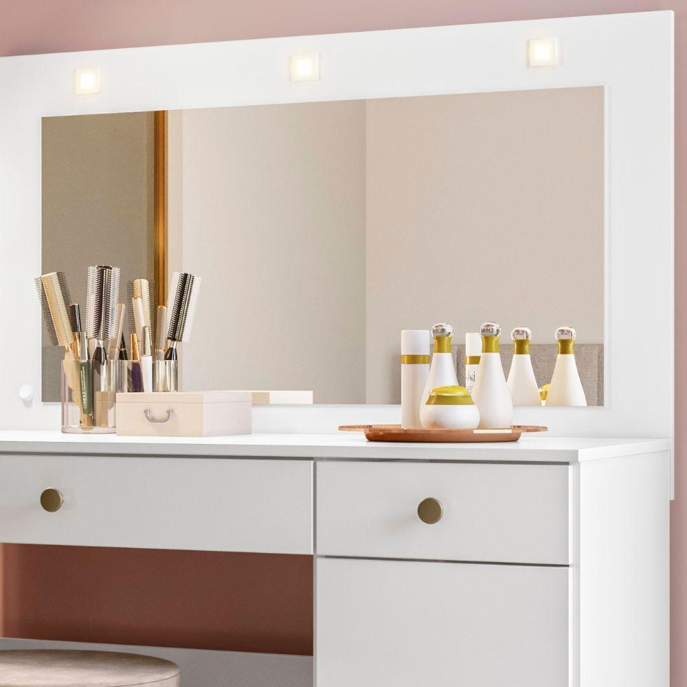 Miniatura Penteadeira Camarim Bella Com Espelho E Led Branco Moval