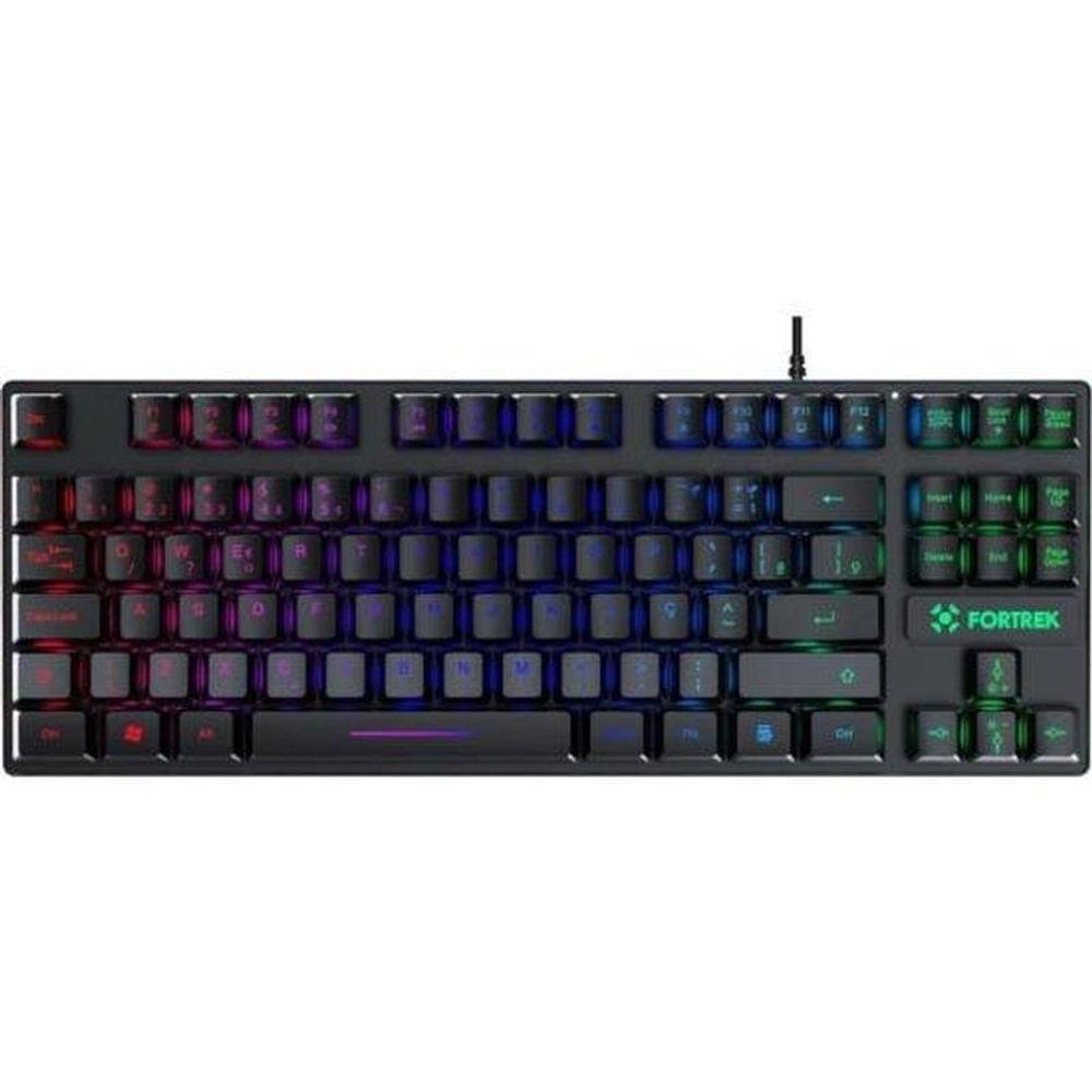 Miniatura Teclado Gamer Fortrek Fearless 80 Tkl Preto