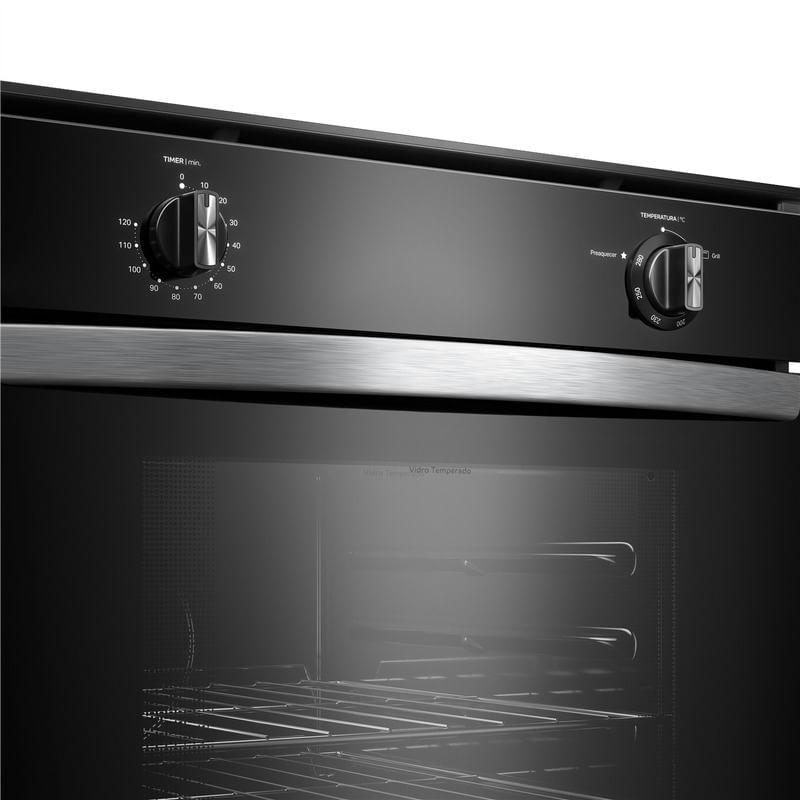 Miniatura Forno de Embutir a Gás Consul 78L Preto com Grill COA84CE Bivolt