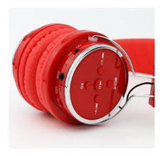Miniatura Fone De Ouvido B05 Wireless Mp3 Fm Bluetooth Vermelho