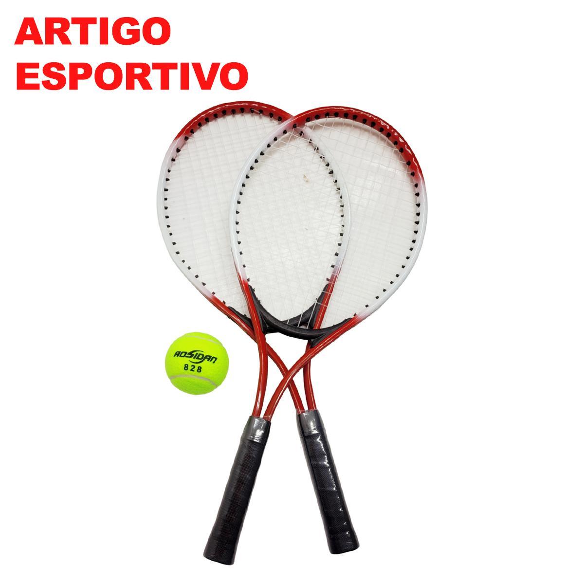 Kit Jogo Tênis Quadra Infantil Amador 2 Raquetes E Bolsa