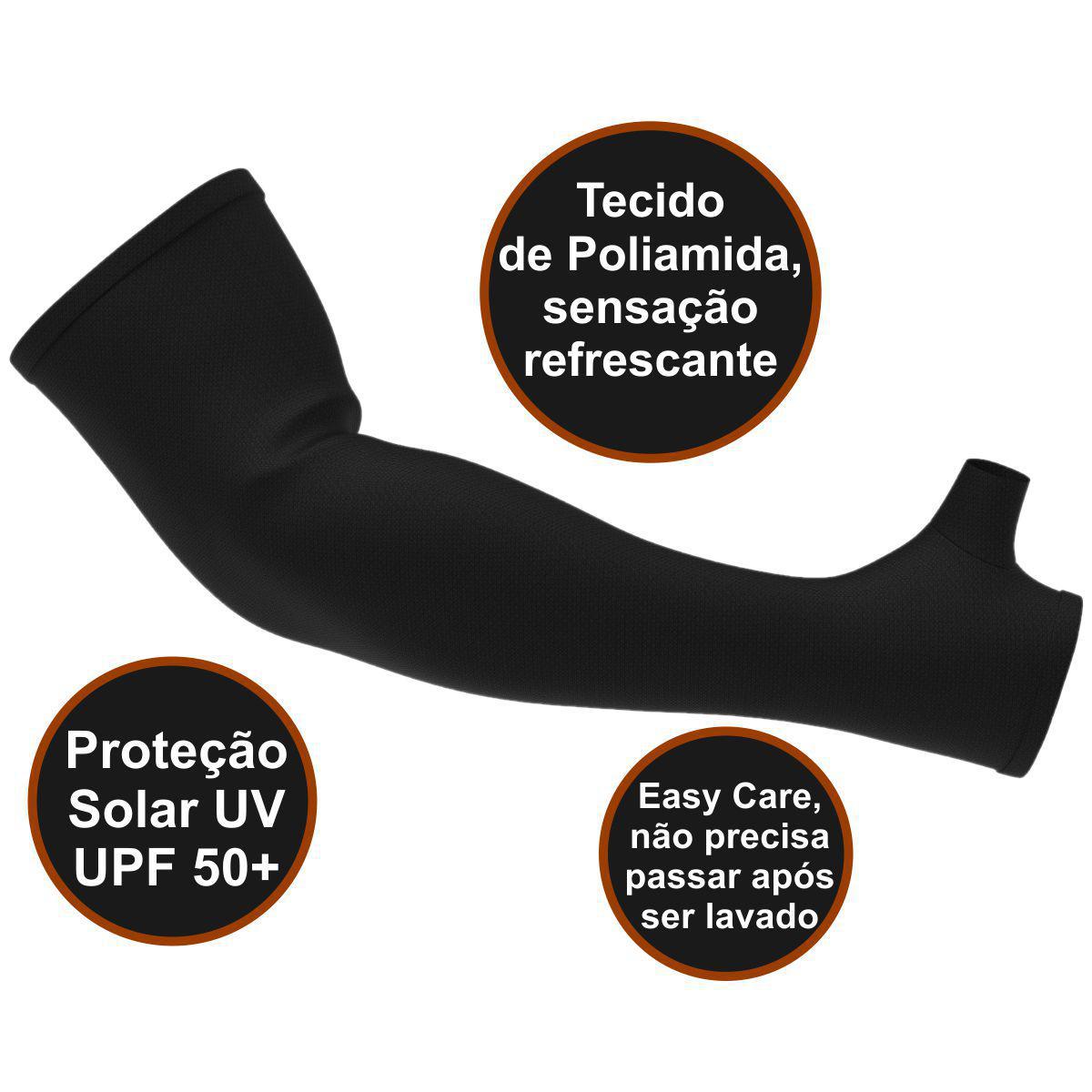 Miniatura Kit Par Manguito Térmico Proteção Solar Ciclismo Mountain