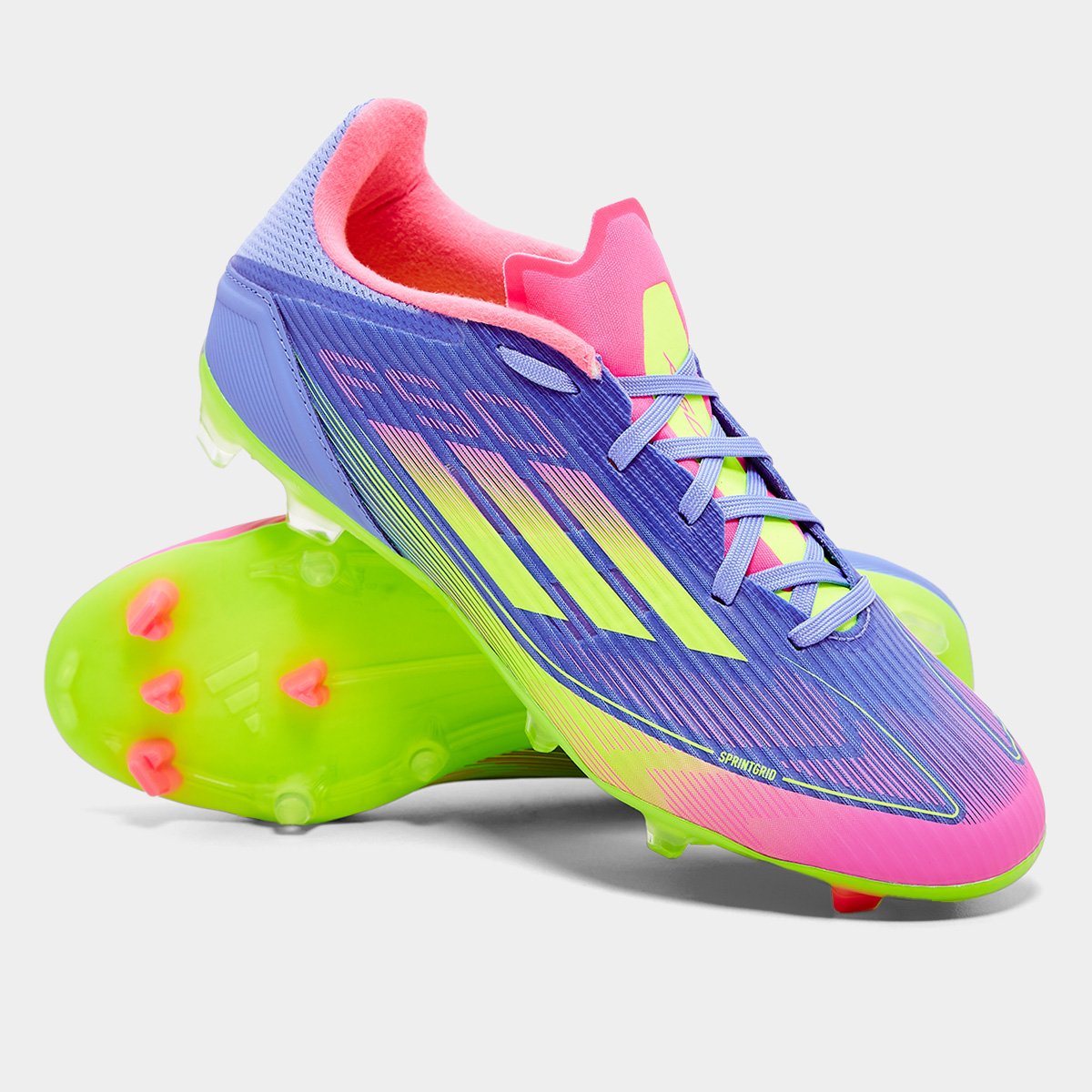Miniatura Chuteira Campo Adidas F50 League Unissex Azul+Verde - 43