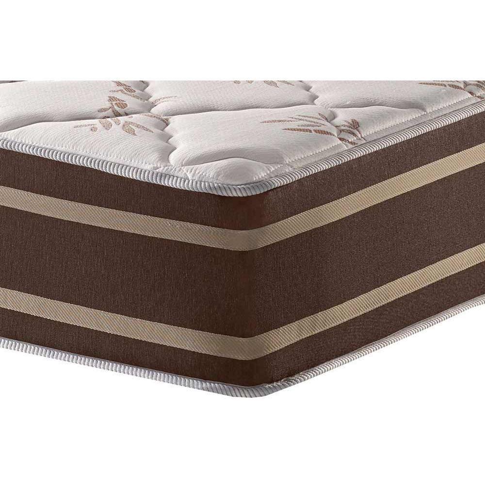 Miniatura Cama Box Baú Queen: Colchão Molas Ensacadas Anjos Duo Sono Masterpocket+base Courano Brown(158x198)