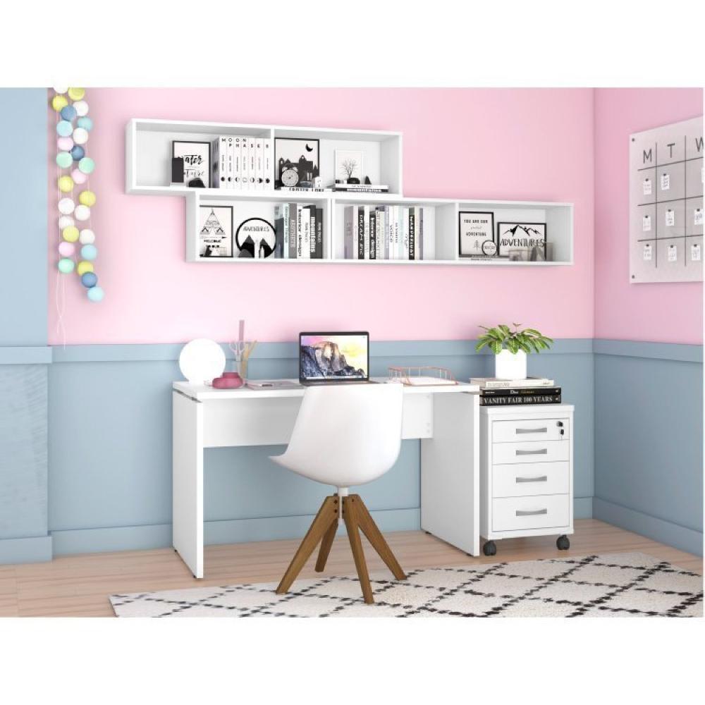 Miniatura Conjunto Home Office 5 Peças Branco