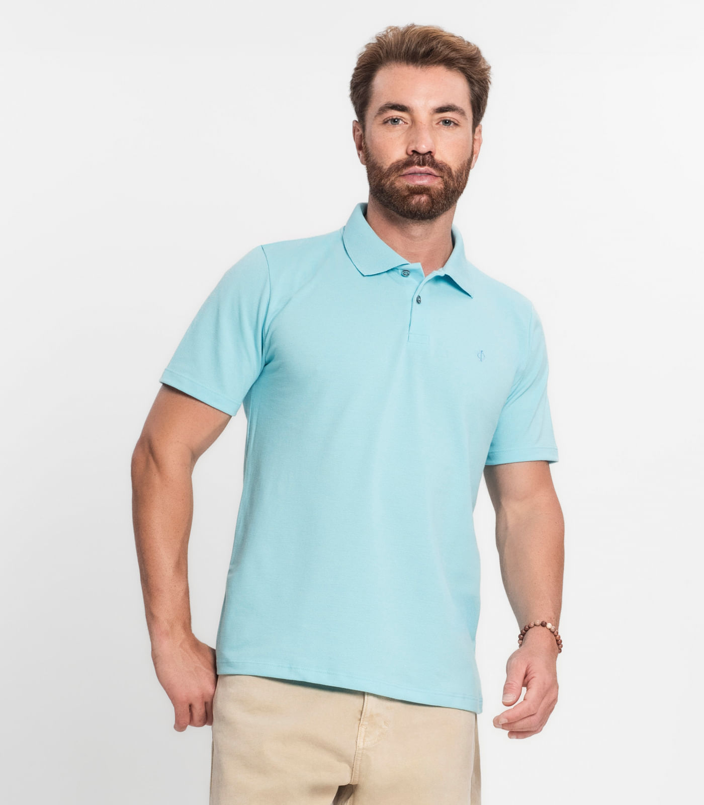 Camisa Polo Masculina Diametro Azul