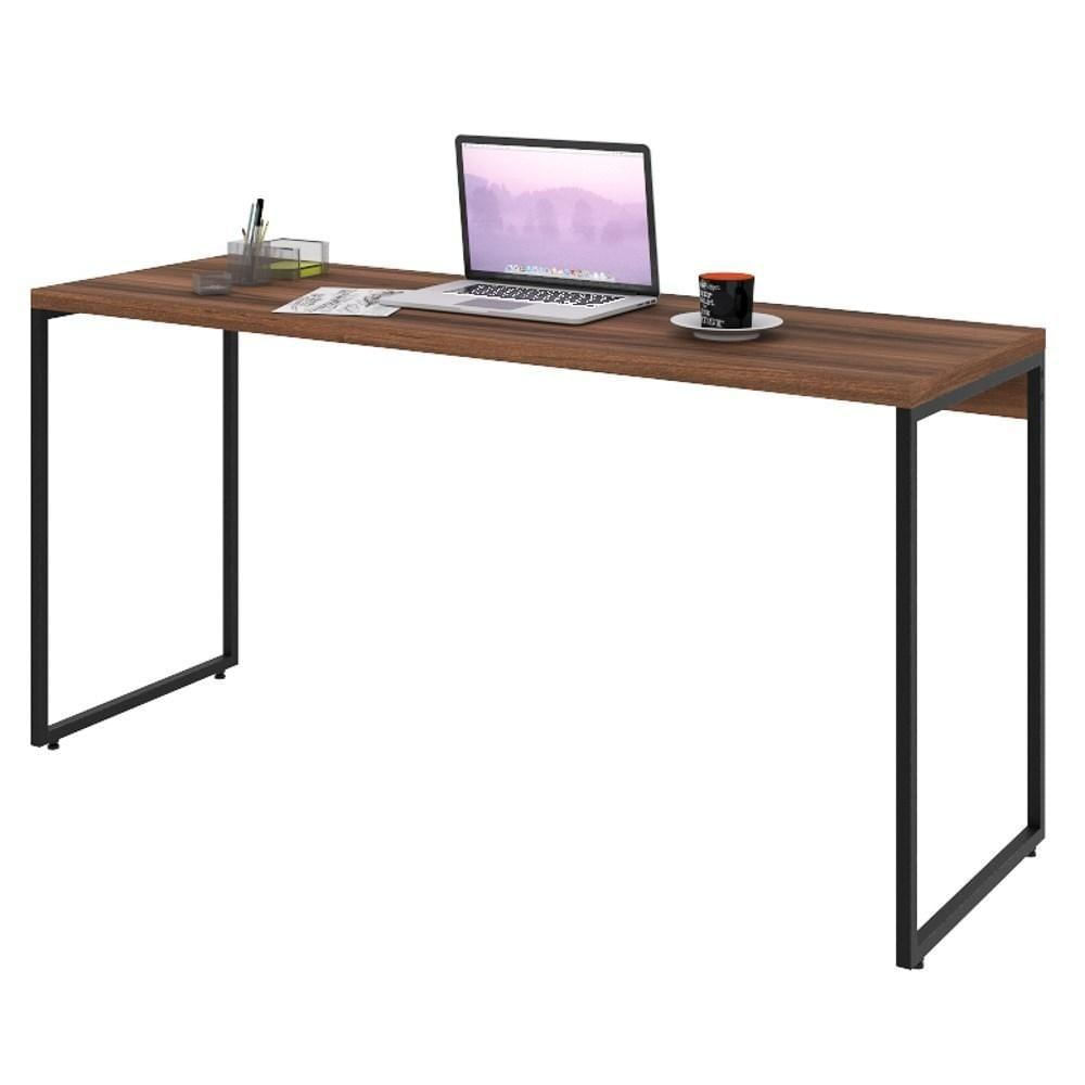 Miniatura Mesa De Escritório Escrivaninha 150cm Dynamica Industrial C08 Nogal - Mpozenato