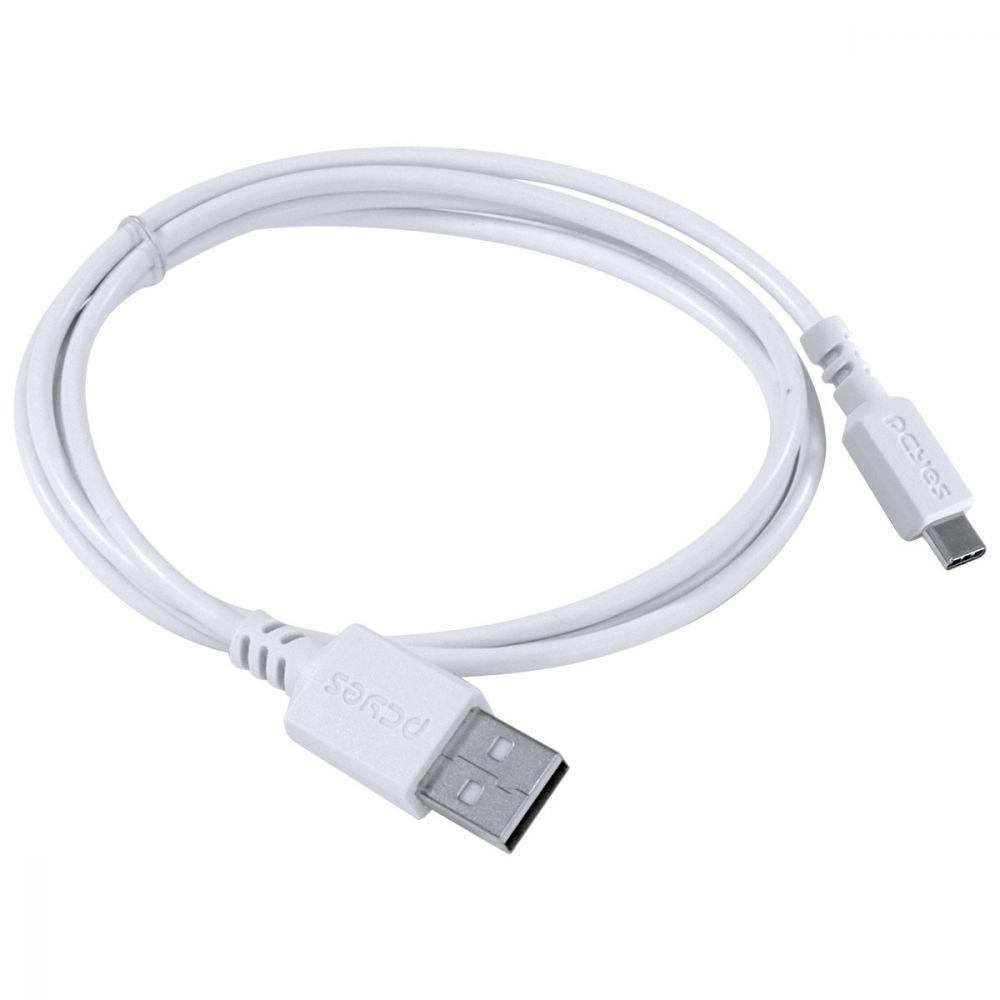 Cabo Para Celular Usb A 2.0 Para Usb Tipo C 1 Metro Branco - Puacb-01