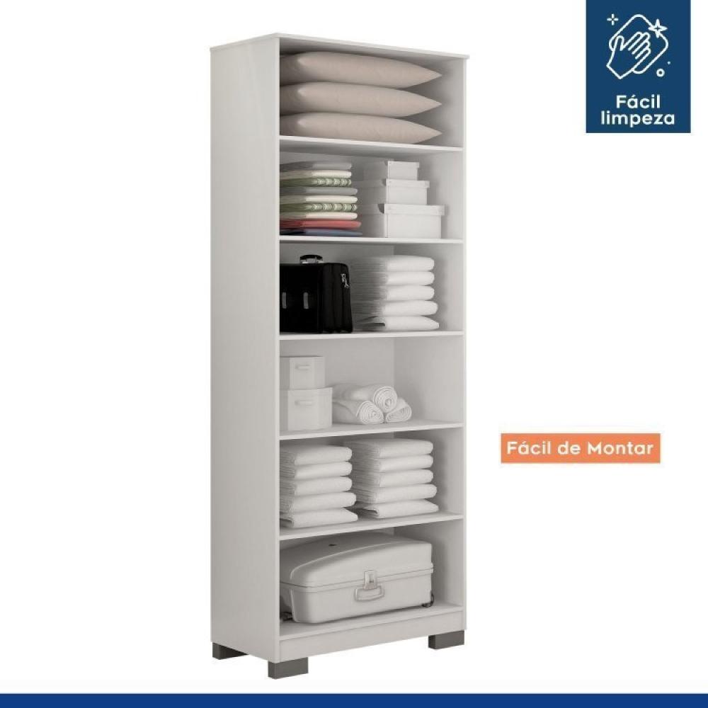 Conjunto Mesa para Computador Giga e Armário Multiuso 2 Portas Natal Branco