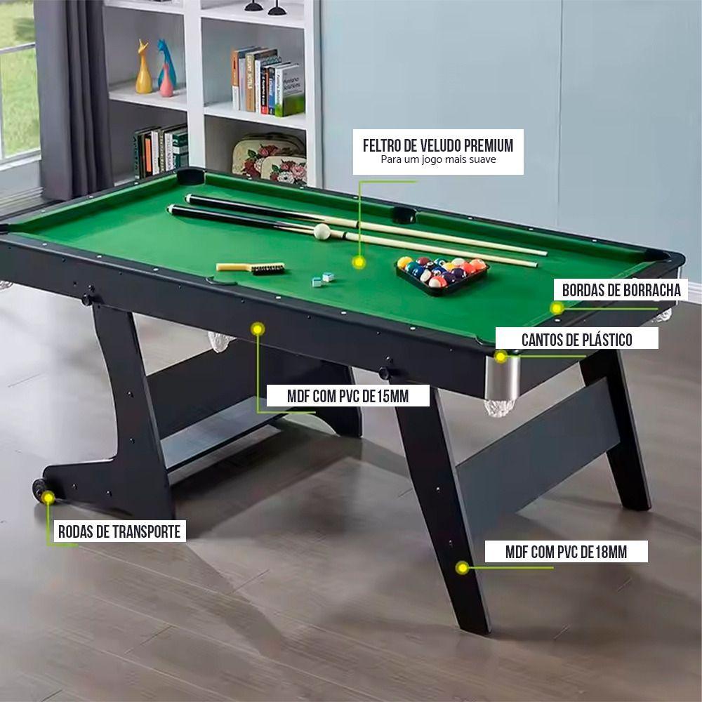 Miniatura Mesa De Sinuca Ahead Sports Dobrável Jogo Bilhar