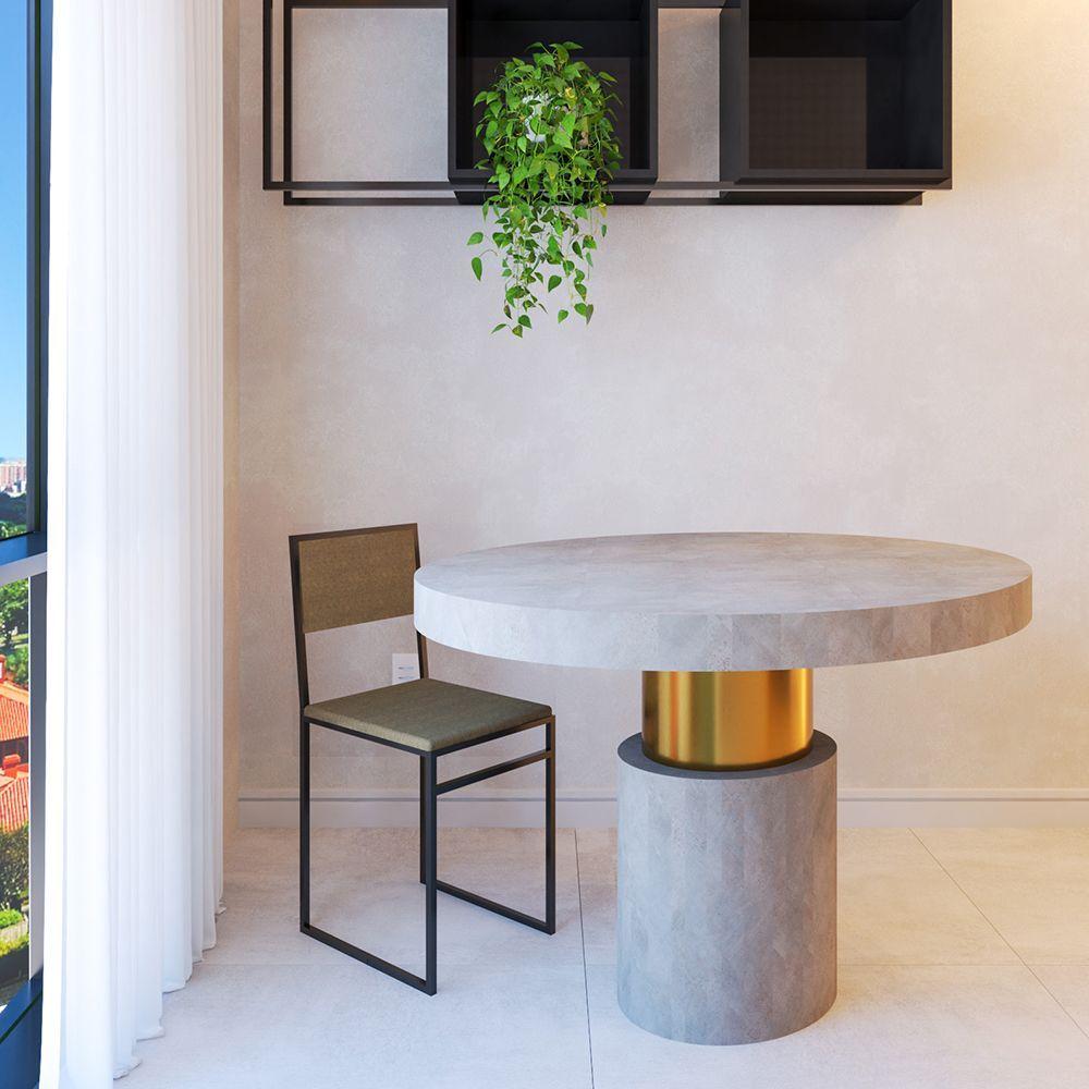 Miniatura Kit 2 Cadeiras De Jantar Assento Estofado Marrom Isa Marrom