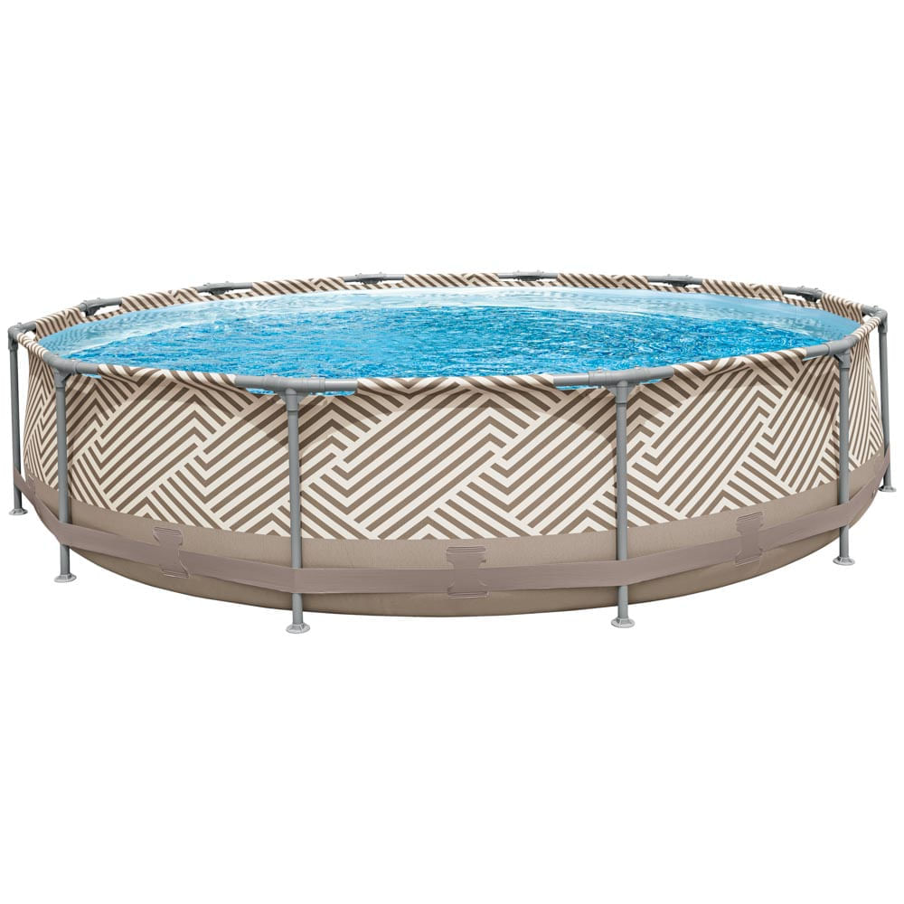 Miniatura Piscina Redonda Estrutural PVC 7200 Litros 3.66 x 3.66m Mor