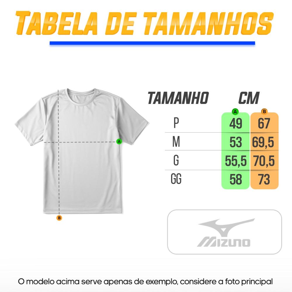 Miniatura Camiseta Mizuno Run Spark M Masculina Branco / Preto - G
