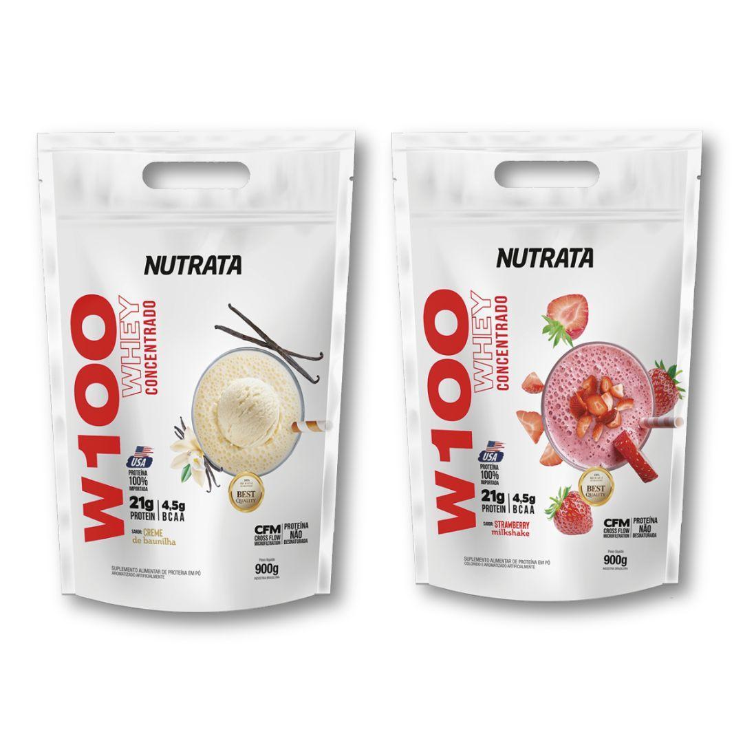 Miniatura Kit Com 2 Un Whey Protein W100 Refil 900G Nutrata