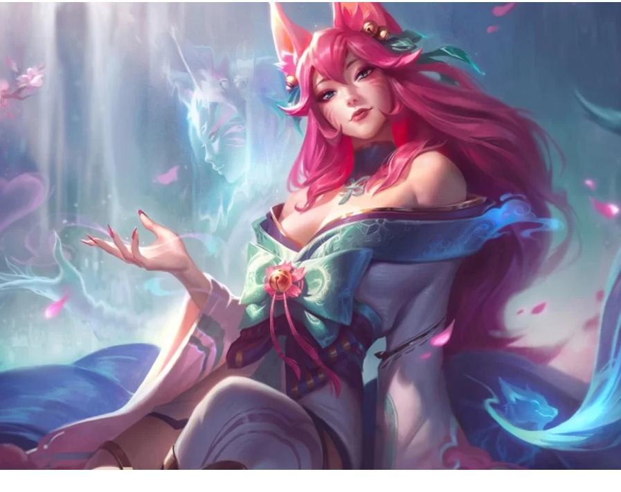 Miniatura Tatuagem Temporária Cosplay Ahri Lol Rosa