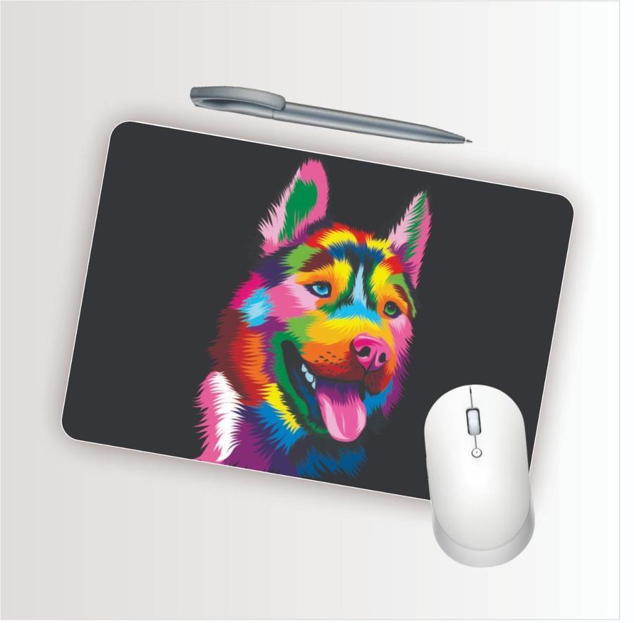 Miniatura Mouse Pad Emborrachado Personalizado Husk Colorido 18X20Cm