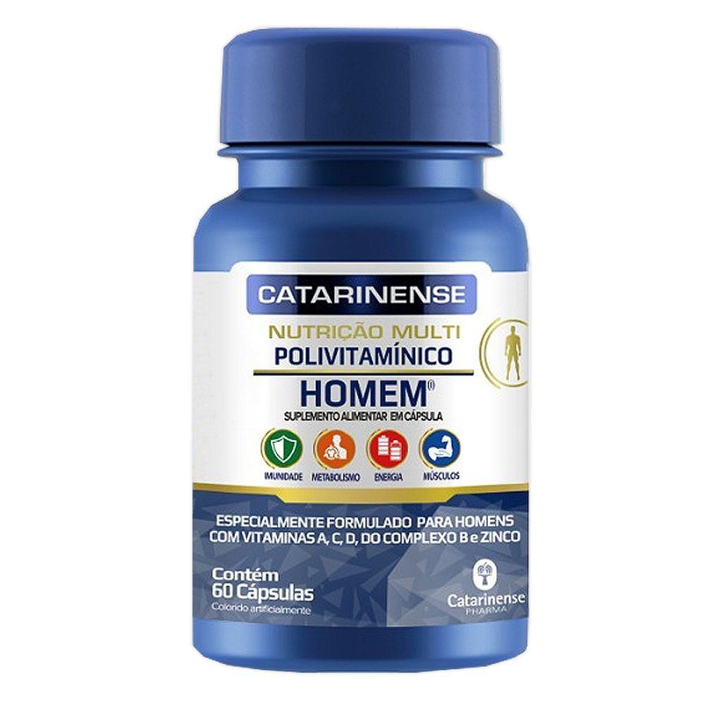 Miniatura Kit 5 Polivitamínico Homem Catarinense 60 Cápsulas