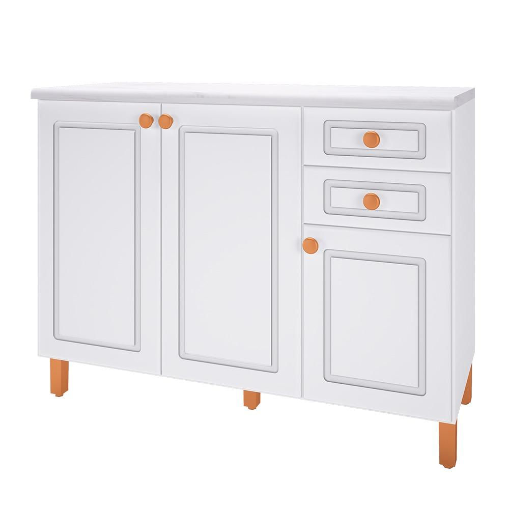 Cozinha Modulada Indekes, New Lara 5 Peças 11 Portas, Branco