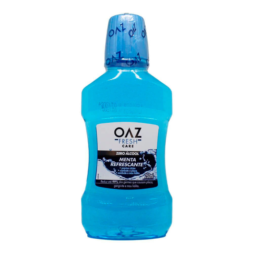Miniatura Solução Bucal Oaz Fresh Care Menta Refrescante Zero Álcool 250ml