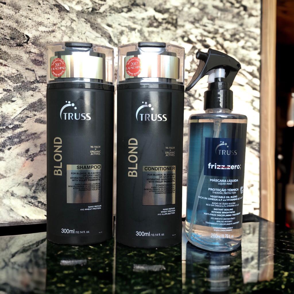 Miniatura Truss Blond Shampoo E Condicionador 300Ml + Frizz Zero 260Ml