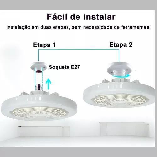 Ventilador Teto Design Contemporâneo: Luminária Led