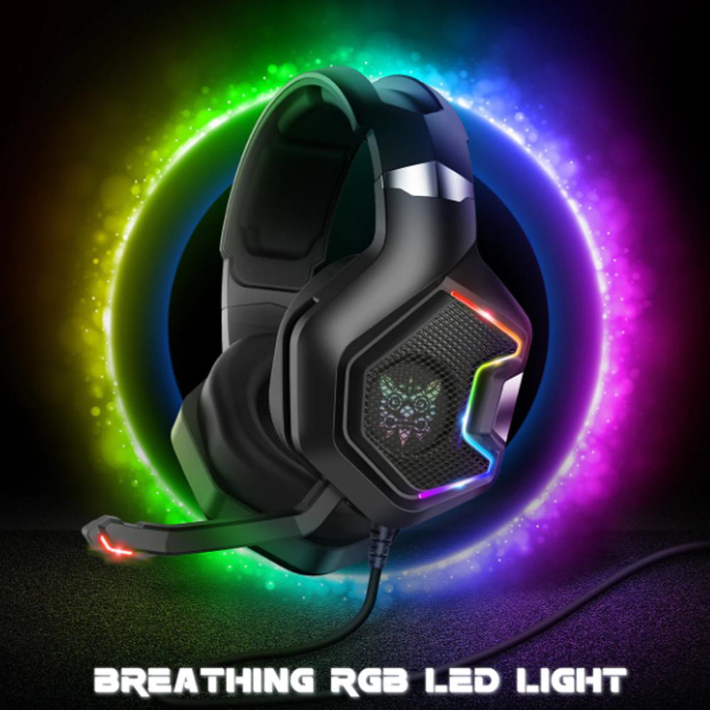 Miniatura Fone Gamer Headset Profissional Onikuma K10 Pro Rgb Preto
