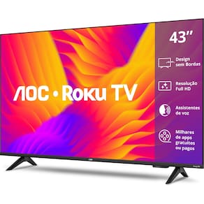 Miniatura Smart TV 43” AOC 43S5155/78G Full HD LED Wi-Fi Roku TV Dolby Audio