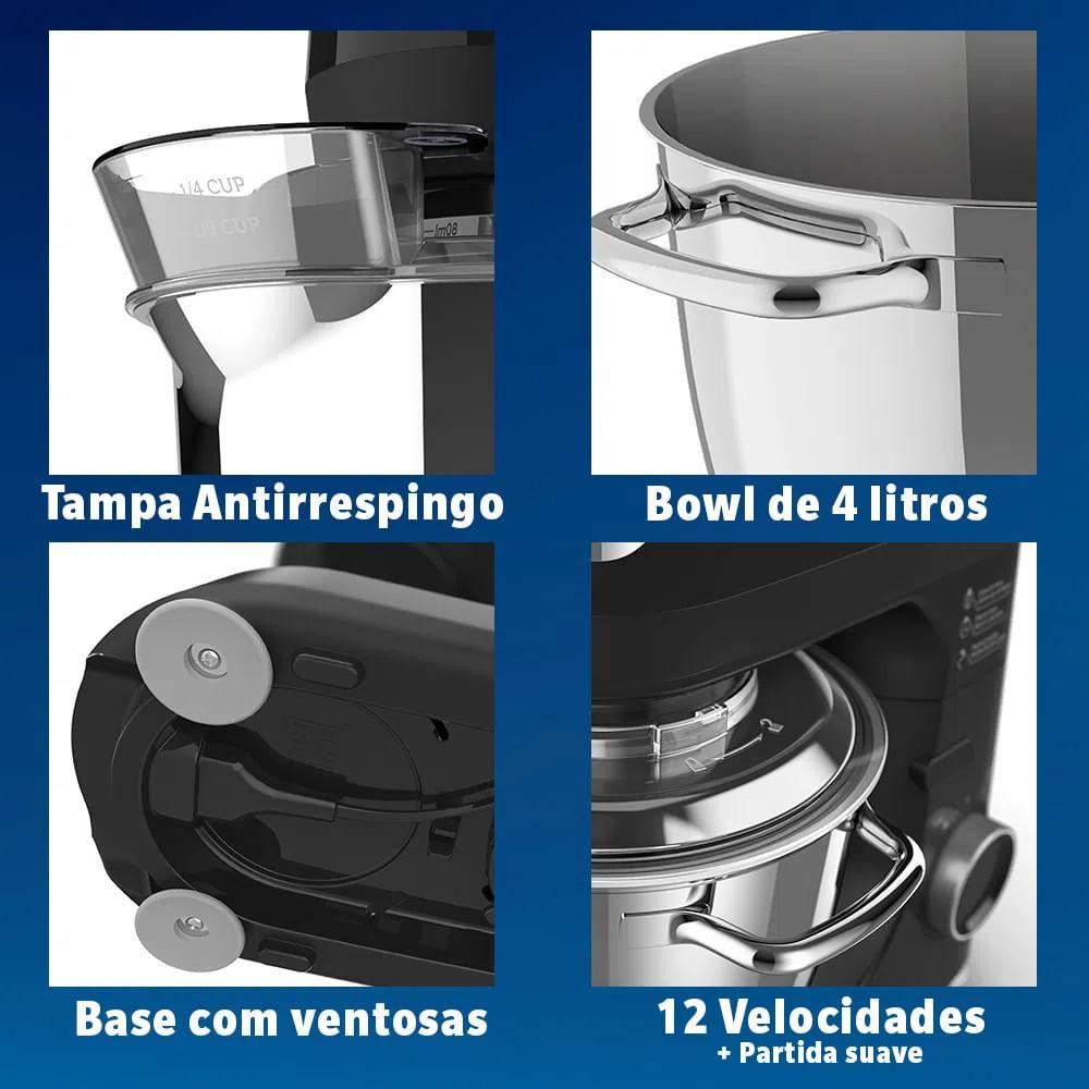 Batedeira Planetária Oster Bowl Inox III 850W OBAT641 220V