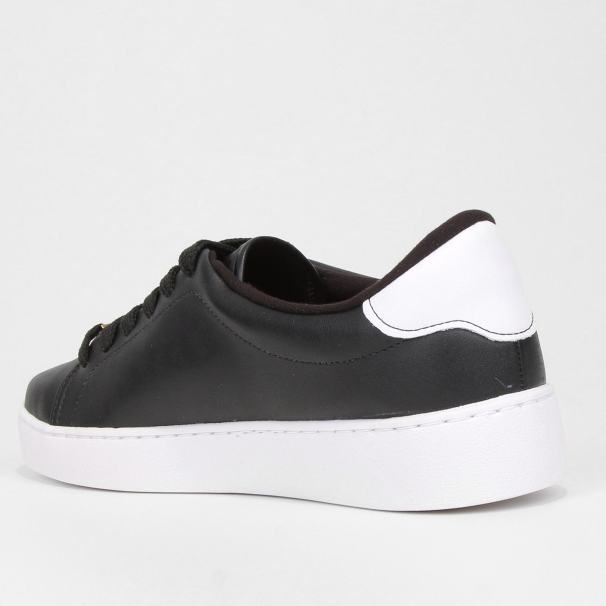 Miniatura Tênis Vizzano Casual Cano Baixo Feminino Preto+Branco - 34