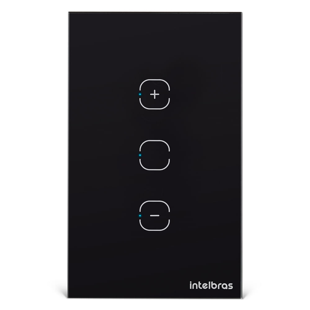 Miniatura Interruptor Smart Touch Wi-Fi Dimmer Preto - Intelbras - EWS 1101 Bivolt