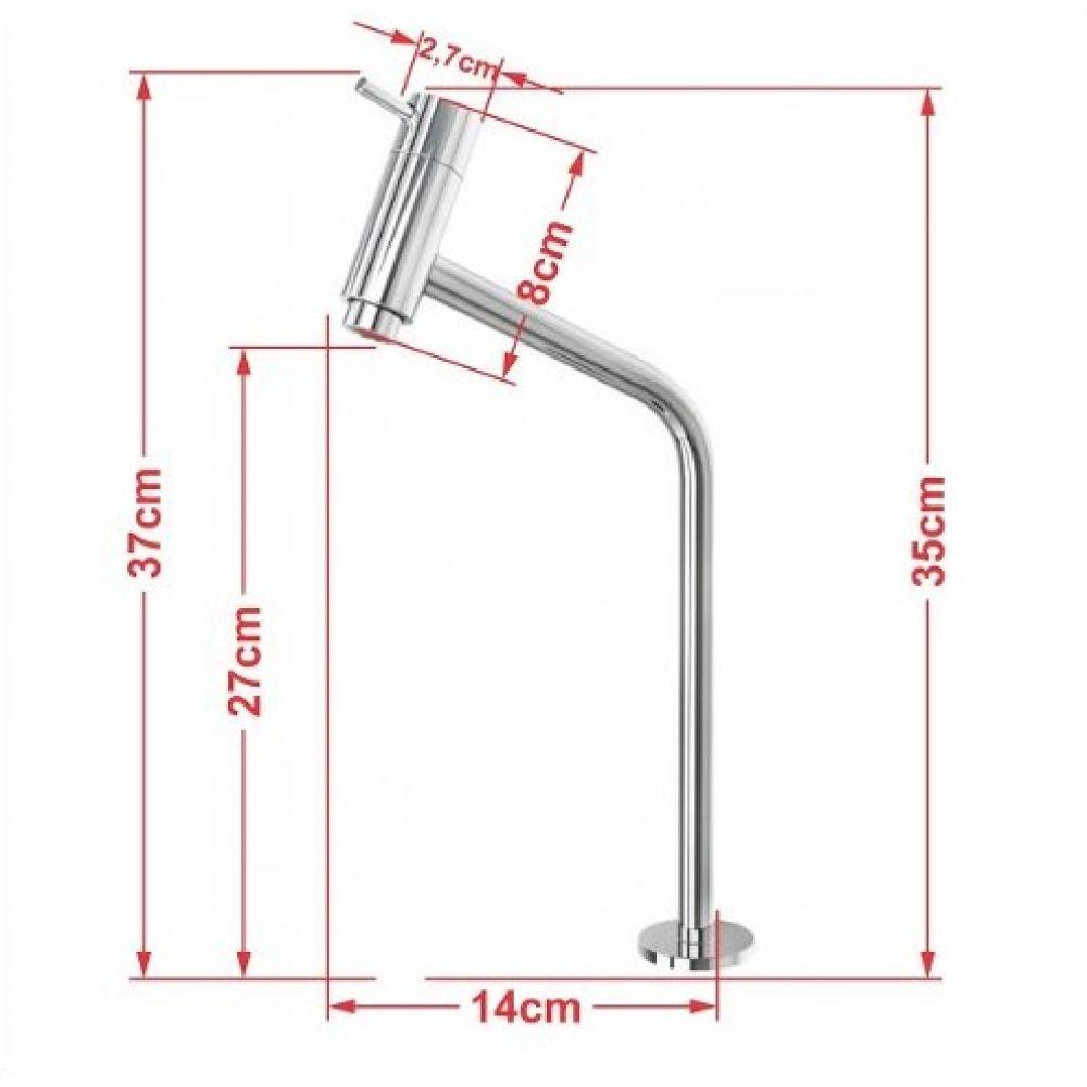 Miniatura Combo Gabinete de Vidro Armênia 40cm + Torneira Vermelho