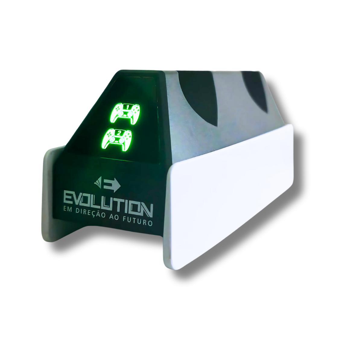 Miniatura Base Carregadora Dupla Tipo Dock Para Controle De Ps5 Branca