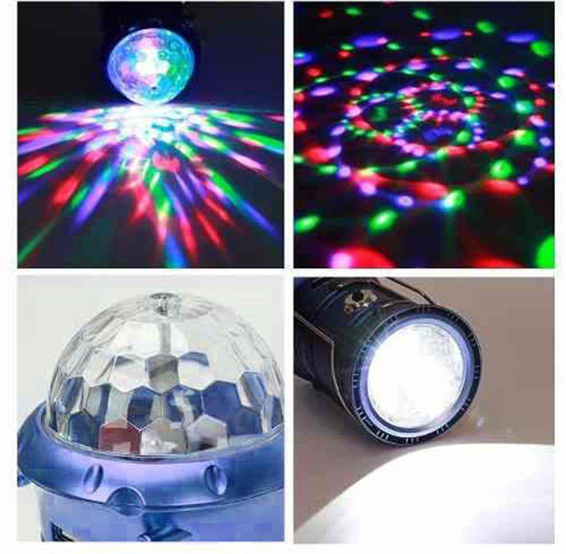 Miniatura Lampião Led Recarregável Lanterna Elétrica 3 Em 1 Azul