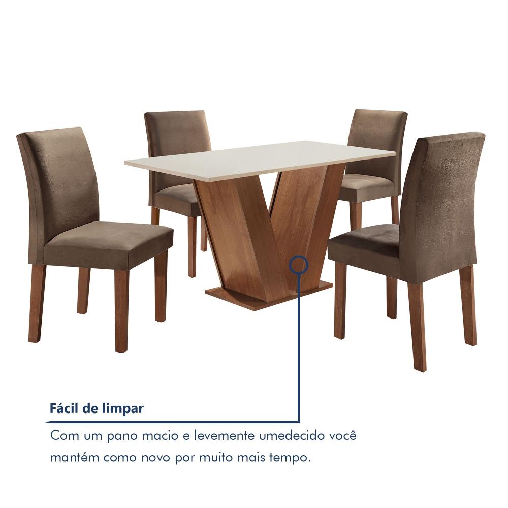 Mesa de Jantar com 4 Cadeiras Tampo Mdf Espanha Yescasa Mesa Sala de Jantar com 4 Cadeiras Tampo MDF Espanha Yescasa