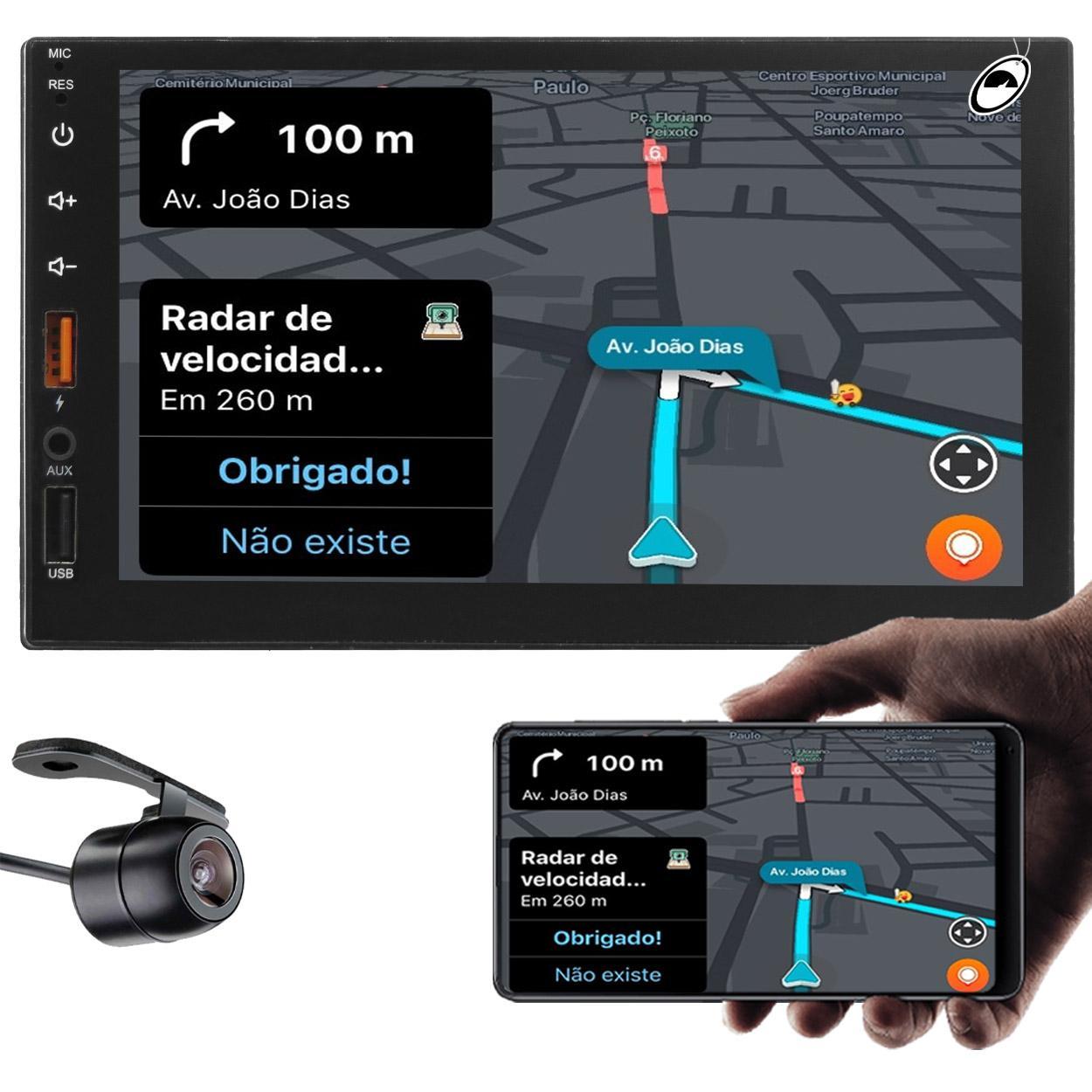 Miniatura Multimídia Mp5 2 Din 7 Polegadas Hr-5407 Hurricane Android