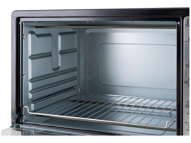 Forno Elétrico de Bancada Mondial Multifuncional 52L Preto e Prata Grand Family II FRN-52-B Preto e Inox - 110V
