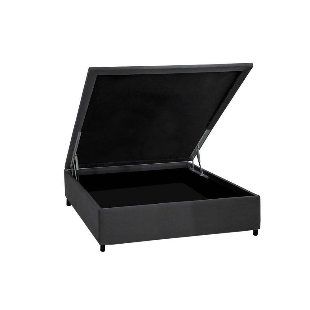 Miniatura Cama Box Baú Casal Universal Courano Gray (138x188x35) - Costa Rica
