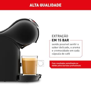 Miniatura Máquina de Café Arno Nescafé Dolce Gusto Genio S Plus DGS2 Multi bebidas, Digital e Automática - Preta 110V