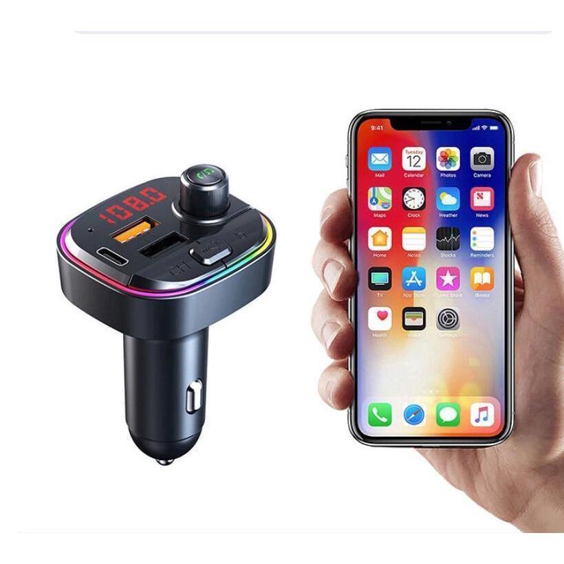 Miniatura Carregador Carro Mp3 Bluetooth Usb Tipoc Chamada Transmissor