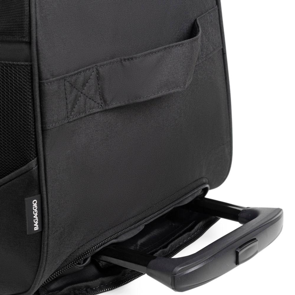 Bolsa de Viagem Masculina de Rodinhas Grande BG Mesh Preta Preto - G
