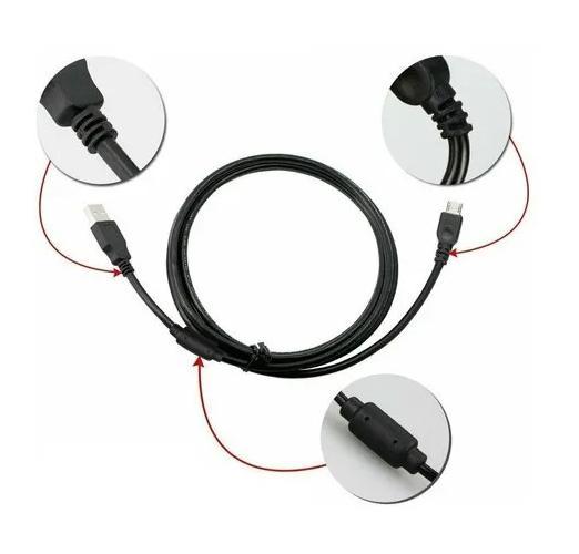 Miniatura Cabo Carregador Controle Ps4 Xbox One Com Filtro Usb V8 2M