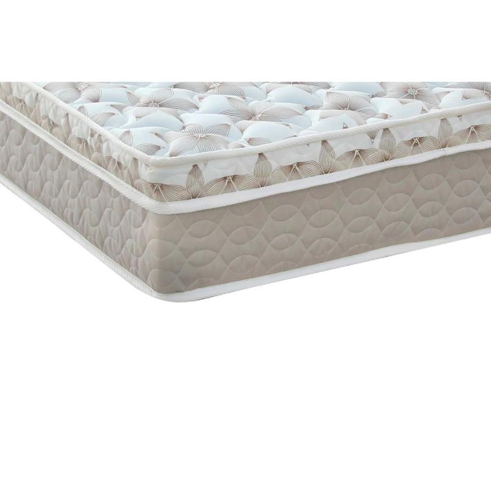 Miniatura Cama Box Baú Queen: Colchão Molas Ensacadas Castor Pocket Class + Base Crc Suede Clean(158X198)