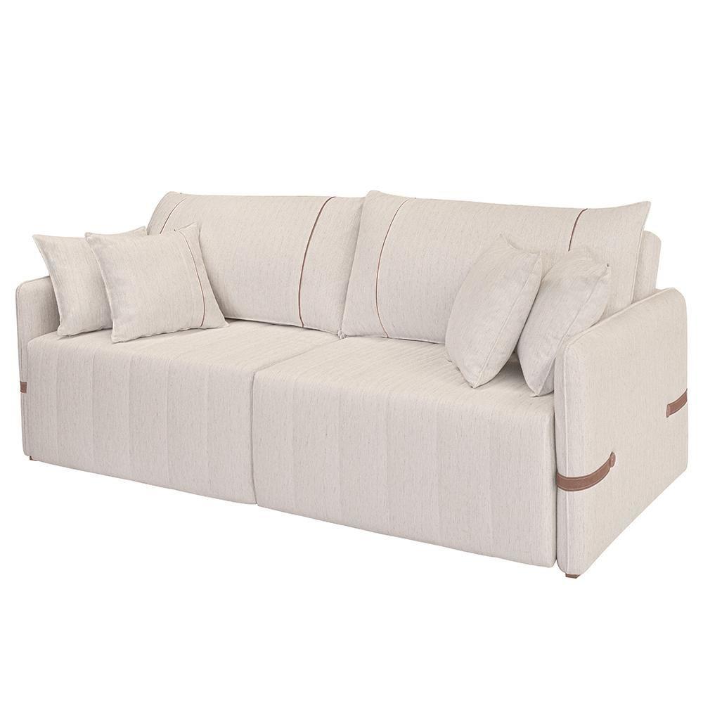 Miniatura Sofá Cama Retrátil 160cm Essence D05 Linho Cru/camel - Mpozenato