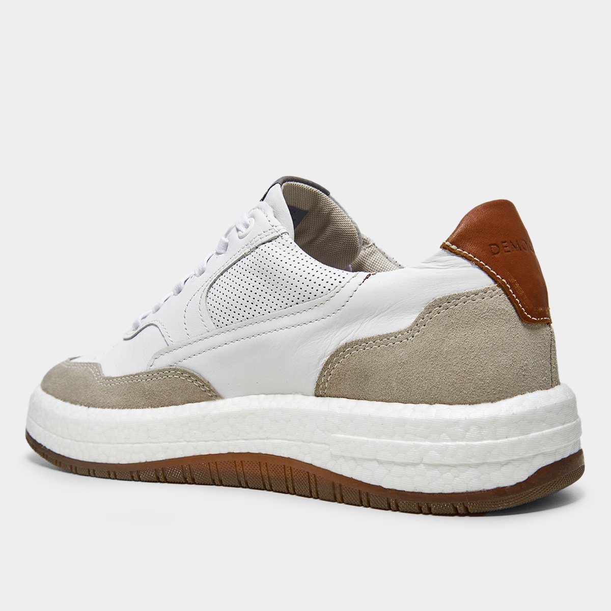 Miniatura Tênis Couro Democrata Denin Drake Pulse Masculino Off White - 38