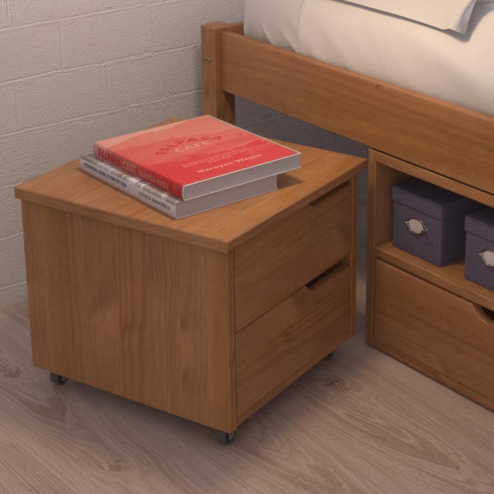 Cama Queen Multifuncional Madeira Maciça 6 Gavetas Charme Inter Link Amendoa