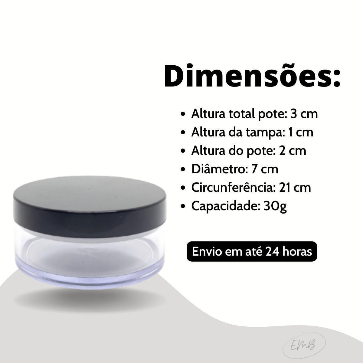 Miniatura Kit 25 Potes para Maquiagem 30gr