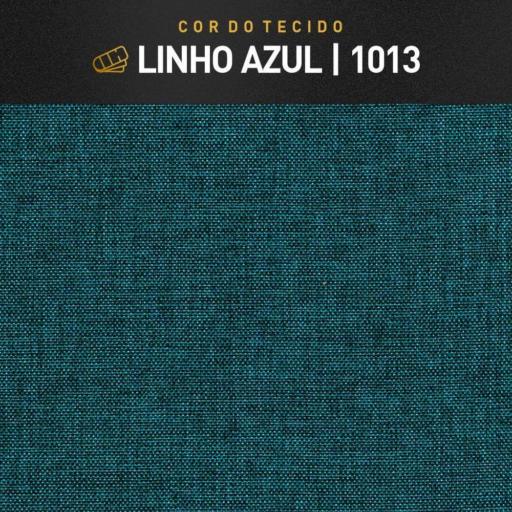 Miniatura Recamier Eros Luxo Base Em Madeira Maciça Castellar Móbile Azul