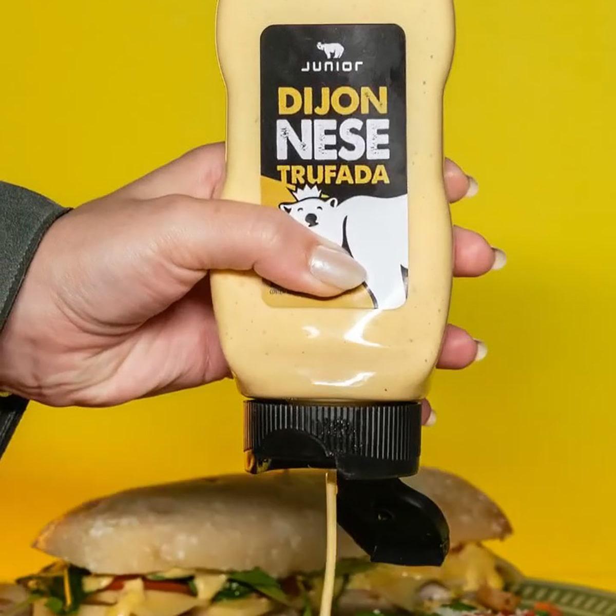 Miniatura Maionese Trufada Dijon Junior Dijonnese Lanches Frasco 360G